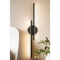 Stewehome ς φωτιστικός τοίχου με LED και μία λάμπα Μαύρο 97093697 |  Απλίκες στο espiti
