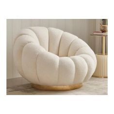 Stewehome Πολυθρόνα / Χρώμα Κρέμα Ύψος Καθίσματος 110x110x80 cm 822811 |  Πολυθρόνες σαλονιού στο espiti