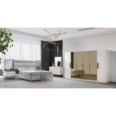Stewehome Σετ Κρεβατοκάμαρας Μοντέρνου Σχεδιασμού με Αποθηκευτικό Χώρο 250x220x220 cm 542096 |  Σέτ Κρεβατοκάμαρας στο espiti