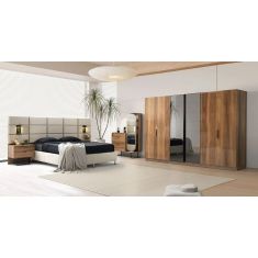 Stewehome ΣΕΤ ΚΡΕΒΑΤΟΚΑΜΑΡΑΣ ΜΟΝΤΕΡΝΟΥ ΣΧΕΔΙΑΣΜΟΥ ΜΕ ΑΠΟΘΗΚΕΥΤΙΚΟ ΧΩΡΟ 250x220x220 cm 364644 |  Σέτ Κρεβατοκάμαρας στο espiti
