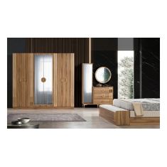 Stewehome Σετ Κρεβατοκάμαρας 5 τεμ. Καρυδί Μοντέρνος Σχεδιασμός με Αποθηκευτικό Χώρο 160x200 cm 931709 |  Σέτ Κρεβατοκάμαρας στο espiti