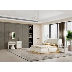 Stewehome Κρεβατοκάμαρα με Φωτισμό LED και Υψηλής Ποιότητας Υλικά -λευκό 160x200 cm 842907 |  Σέτ Κρεβατοκάμαρας στο espiti
