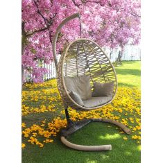 Stewehome Κρεμαστή Κούνια Φωλιά Ρατάν Χρώμα 115x115x196 cm 760007 |  Κούνιες στο espiti