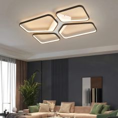 Stewehome Pamira Μοντέρνος Σχεδιασμός LED Φωτιστικό 3 Χρωμάτων-μαύρο 45x70x10 cm 409235 |  Οροφής στο espiti