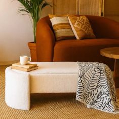 Stewehome Πάγκος Zem Pesaro Λευκός με Αποθηκευτικό Χώρο 100x46x35 cm 832904 |  Βιτρίνες - Έπιπλα εισόδου στο espiti