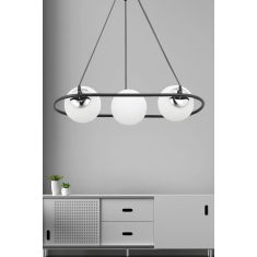 Stewehome Μοντέρνος Μαύρος Φωτιστικός Ράγας 60x75 cm 116926 |  Οροφής στο espiti