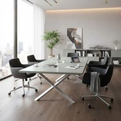 Stewehome τραπέζι συνεδριάσεων 10 ατόμων γκρι καπνιστό 240x120x75 cm 595799 |  Γραφεία στο espiti