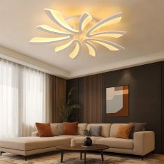 Stewehome Πλαφονιέρα Λευκή Μοντέρνα LED Πενταπλή Τριών Χρωμάτων-λευκό 65x15x15 cm 411028 |  Οροφής στο espiti