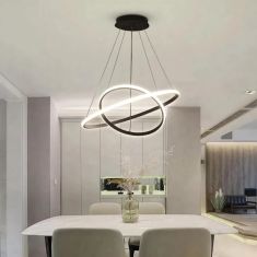 Stewehome Albert Κρεμαστό Φωτιστικό Διπλό Μαύρο/ Λευκό LED Μοντέρνο 30x50x50 cm 557708 |  Οροφής στο espiti