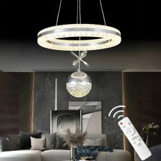 Stewehome Κρεμαστό Φωτιστικό Λάμψη Χρώμιο LED Διπλής Κατεύθυνσης 40x90x90 cm 612486 |  Οροφής στο espiti