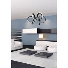 Stewehome Μοντέρνο κρεμαστό φωτιστικό LED με 3 επιλογές φωτισμού -μαύρο 30x80 cm 703658 |  Οροφής στο espiti