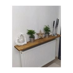 Stewehome Ράφι από πεύκο Άτλαντικ για καλοριφέρ από σανίδα με μοντέρνο σχέδιο Καφέ 80x15x15 cm 334107 |  Ραφιέρες τοίχου στο espiti