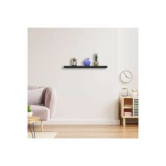 Stewehome Σετ 4 τεμαχίων μαύρων ραφιών τοίχου με κρυφή στήριξη Μαύρο 50x12x18 cm 757875 |  Ραφιέρες τοίχου στο espiti