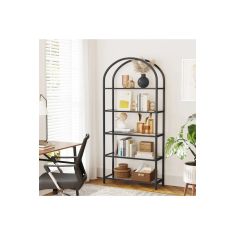 Stewehome Μεταλλική βιβλιοθήκη με ράφια Μαύρο 70x40x150 cm 698129 |  Βιβλιοθήκες στο espiti