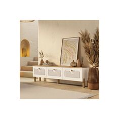 Stewehome Μποέμ μονάδα τηλεόρασης με πόρτες από membran mdf Κίτρινο 180x35x50 cm 638636 |  Έπιπλα τηλεόρασης στο espiti