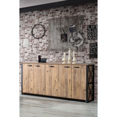 Stewehome Κονσόλα Καφέ 180x40x125 cm 190272 |  Βιτρίνες - Έπιπλα εισόδου στο espiti