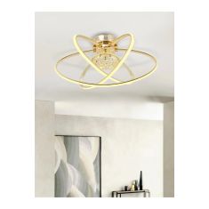 Stewehome Μοντέρνο φωτιστικό οροφής με 3 φώτα led για σαλόνι καθιστικό κουζίνα από μέταλλο Πολύχρωμο 50x50x20 cm 790738 |  Οροφής στο espiti