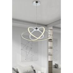 Stewehome Μοντέρνο φωτιστικό οροφής LED με 3 φώτα από μέταλλο για σαλόνι καθιστικό και μεγάλες κουζίνες Πολύχρωμο 50x50x35 cm 620351 |  Οροφής στο espiti