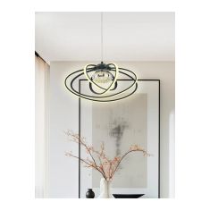 Stewehome Μοντέρνο φωτιστικό οροφής με 4 λαμπτήρες led μεταλλικό για σαλόνι και μεγάλη κουζίνα Πολύχρωμο 50x50x61 cm 109918 |  Οροφής στο espiti
