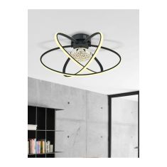 Stewehome Μοντέρνο φωτιστικό οροφής με 3 φώτα led για σαλόνι καθιστικό κουζίνα από μέταλλο Πολύχρωμο 50x50x20 cm 751108 |  Οροφής στο espiti