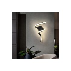 Stewehome διακοσμητικός φωτιστικός τοίχου με led από αλουμίνιο Μαύρο 116782 |  Απλίκες στο espiti