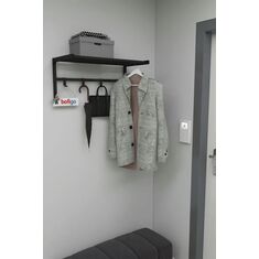 Stewehome Μεταλλική κρεμάστρα τοίχου για ρούχα Μαύρο 69x34x32 cm 189041 |  Καλόγεροι -Κρεμάστρες στο espiti