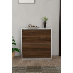 Stewehome Ντουλάπι παπουτσιών με 2 πόρτες και συρόμενο ράφι 74x24x75 cm 518136 |  Παπουτσοθήκες στο espiti