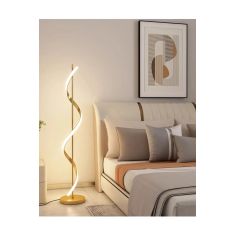 Stewehome Γωνιακός φωτιστικός με led μοντέρνου σχεδιασμού Χρυσό 285756 |  Δαπέδου στο espiti