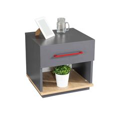 Stewehome Κομοδίνο με 1 Συρτάρι Γκρι / Oak Υ32 x Π40 x Β42εκ 45x40x35 cm 185268 |  Παιδικά έπιπλα στο espiti