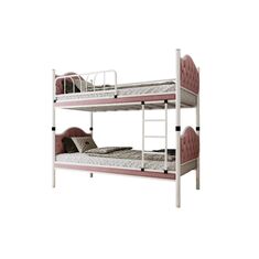 Stewehome Διώροφη Μεταλλική Κουκέτα Melis Ροζ 90x200 cm 632704 |  Παιδικά έπιπλα στο espiti