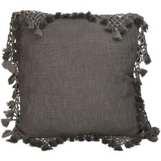 Μαξιλάρι ArteLibre Με Φούντες Γκρι Βαμβακερό 45x45cm 05150345 ArteLibre |  Μαξιλάρια διακοσμητικά στο espiti