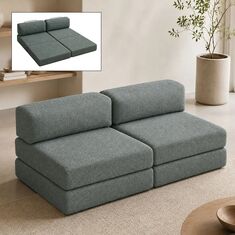Καναπές - κρεβάτι Comfort Megapap τριθέσιος υφασμάτινος χρώμα μέντα 190x95x75εκ. |  Καναπέδες-Κρεβάτι στο espiti