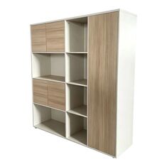 Βιβλιοθήκη γραφείου Chidi pakoworld σε oak-μπεζ απόχρωση 160x40x200εκ |  Βιβλιοθήκες γραφείου στο espiti