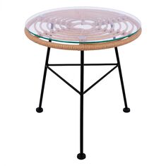 ΤΡΑΠΕΖΙ ΜΕΤΑΛΛΙΚΟ ALLEGRA HM5459 ΜΕ WICKER ΜΠΕΖ ΚΑΙ ΓΥΑΛΙ Φ45Χ46Υεκ. |  Τραπέζια κήπου στο espiti