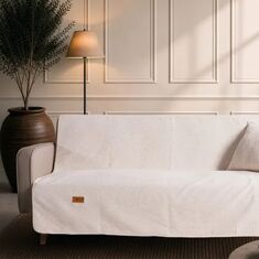 Ριχτάρι Αντιολισθητικό Αδιάβροχο Pearl  01 Ivory - Μονοθέσιο 180x150cm 52019063 Teoran |  Ριχτάρια στο espiti