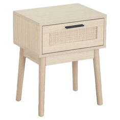 Κομοδίνο ArteLibre SANIRA Δρυς Μοριοσανίδα/Ρατάν/Ξύλο 40x30x50cm 15340172 ArteLibre |  Κομοδίνα στο espiti
