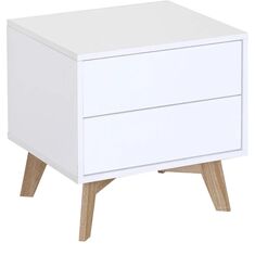 Κομοδίνο ArteLibre ELIRA Λευκό/Φυσικό Μοριοσανίδα 48x39.8x46.5cm 15340182 ArteLibre |  Κομοδίνα στο espiti