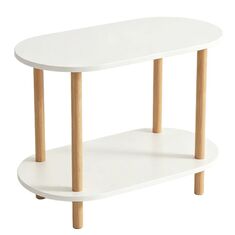 Βοηθητικό Τραπεζάκι ArteLibre TIRENA Δρυς/Λευκό MDF/Ξύλο 60x30x52.5cm 15340188 ArteLibre |  Τραπεζάκια σαλονιού στο espiti