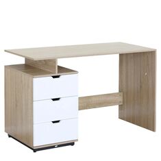 Γραφείο ArteLibre QERINO Δρυς/Λευκό Μοριοσανίδα 120x53x75cm 15340221 ArteLibre |  Γραφεία στο espiti