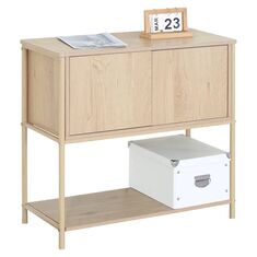 Κονσόλα ArteLibre MODERA Άγρια Δρυς MDF/Μελαμίνη/Μέταλλο 80x35x76cm 15340236 ArteLibre |  Συρταριέρες -Κονσόλες στο espiti