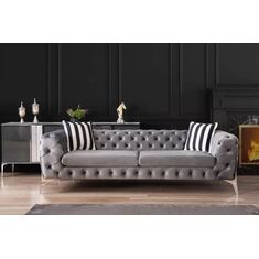 Stewehome Γκρι 3θέσιος καναπές 240x95x70 cm 344253 |  Καναπέδες στο espiti