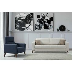 Stewehome Σετ καναπέδων 3+1 Berjer Μπεζ + Ανθρακί 217x90x43 cm 710017 |  Καναπέδες στο espiti