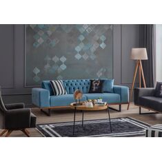 Stewehome Τριπλή πολυθρόνα Kael Τυρκουάζ 713580 |  Καναπέδες στο espiti