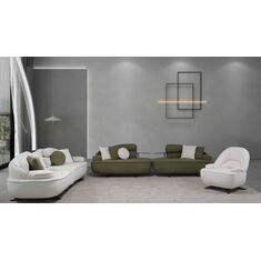 Stewehome Γωνιακός καναπές κρεβάτι με τραπεζάκι -πράσινο/ λευκό 248x100x48 cm 356960 |  Καναπέδες στο espiti