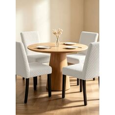 Ελαστικά καλύμματα τραπεζαρίας ZENTRA BEIGE PET &amp; SPANDEX Σετ ελαστικά καλύμματα τραπεζαρίας έξι τεμαχίων MADI |  Καλύμματα Σαλονιού(ελαστικά-καπιτονέ) στο espiti