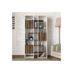 Stewehome Ραφιέρα Δαπέδου / Λευκή Βιβλιοθήκη (6 cm) 95.9x29.6x183.6 cm 775029 |  Βιβλιοθήκες στο espiti