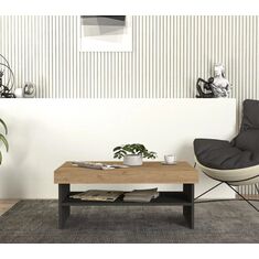 Stewehome Ορθογώνιο Τραπεζάκι Σαλονιού Ανθρακί 93.6x63.6x18 cm 486882 |  Τραπεζάκια σαλονιού στο espiti
