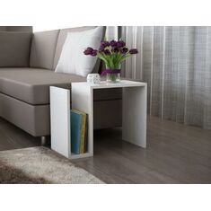 Stewehome Βοηθητικό Τραπεζάκι Yosun Λευκό 61.3x29.5x46.8 cm 961736 |  Τραπεζάκια βοηθητικά στο espiti
