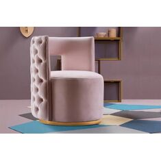 Stewehome Πολυτελής Καρέκλα Μακιγιάζ Κομψό Design με Άνεση &amp; Στυλ-ροζ-60cm x 60cm x 73cm. 60x60x73 cm 209324 |  Πολυθρόνες σαλονιού στο espiti
