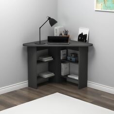 Stewehome Γωνιακό Γραφείο Υπολογιστή με Ράφια 80x80x73.8 cm 223607 |  Γραφεία στο espiti